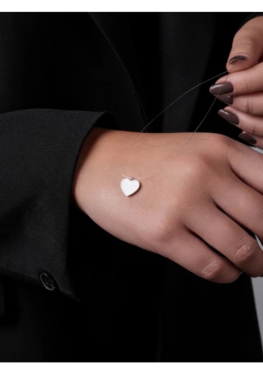 Lucente Balıkçılık İpi Kolye Kalp 925 Ayar Gümüş 327293798 Gümüş