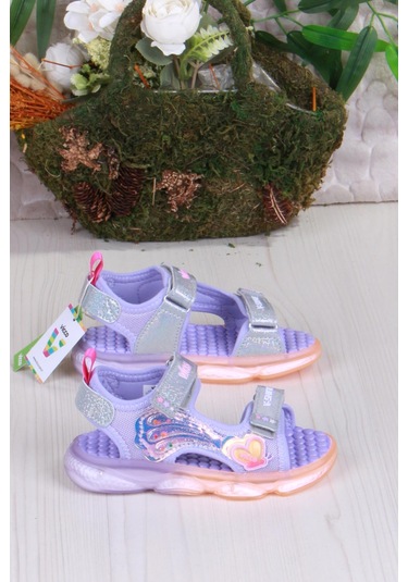 Vicco 332.p25y.254 Lila Can Anatomik Işıklı Kız Çocuk Sandalet Lila