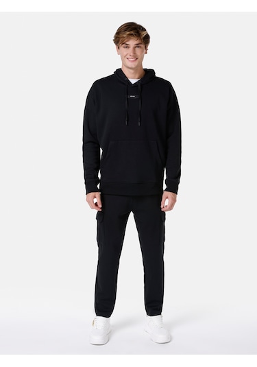Colin's Colins Regular Fit Baskılı Siyah Erkek Sweatshirt Cl1067014 Siyah