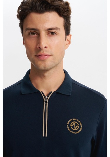 Arma Erkek Slim Fit Fermuarlı Polo Yaka Sweatshirt İnce Modal Pamuk Elastan Karışımlı Örme İnterlok Kumaş K30554989102 Lacivert Arma Erkek Slim Fit Fermuarlı Polo Yaka Sweatshirt İnce Modal Pamuk Elastan Karışımlı Örme İnterlok Kumaş K30554989102 Lacivert