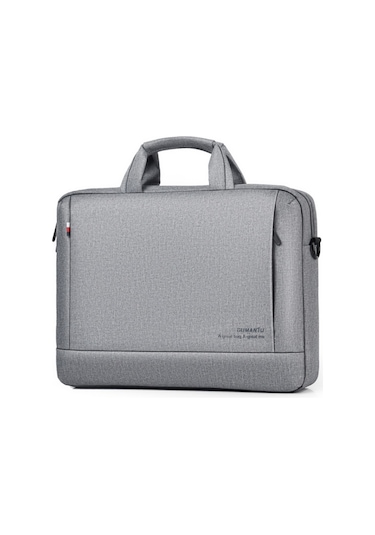 Oumaantu 020 Oxford Kumaş Omuz Askılı Laptop Çantası Açık Gri
