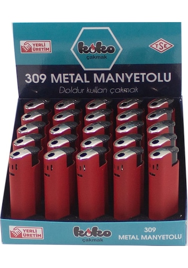 Erzisepet Çakmak Erzi 309 Metal Manyetolu Çakmak 25'Li