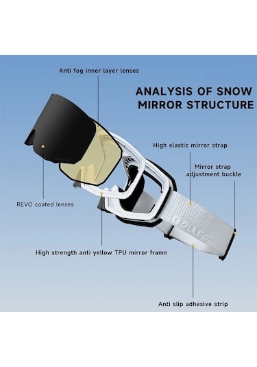 Willowhaven Bollfo Yetişkin Kayak Gözlüğü Pink Anti Fog Çift Katman Lens Karlı Kayak Malzemeleri