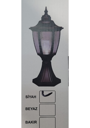 Altıgen Set Üstü Plastik Bahçe Armatürü 2 Li Paket