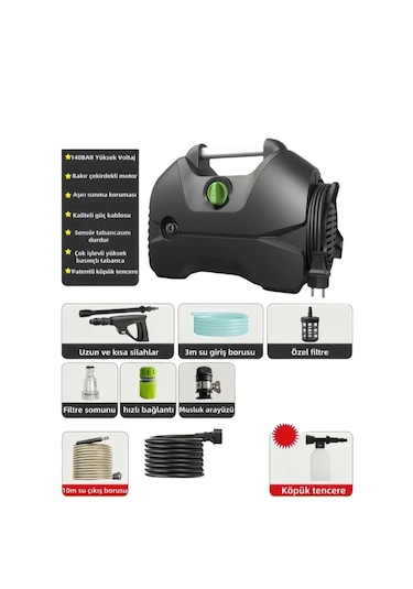 En Yeni Ve En Güçlü 140bar Uyumlu Oto Araba Bahçe Havuz Klima Hal