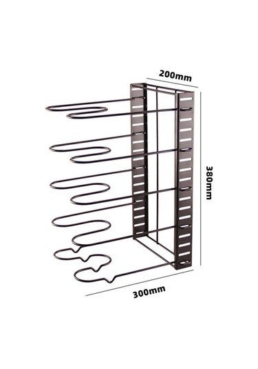 Dancemonkey Tencere Dolap Organizatörü, Pratik Tencere Düzenleyicileri Siyah