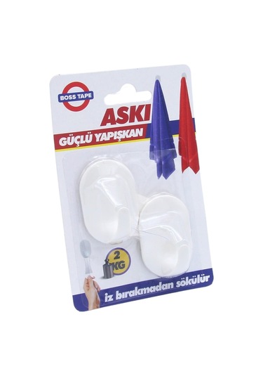 Boss Tape 4125 Plastik Küçük Askı 2li Blister
