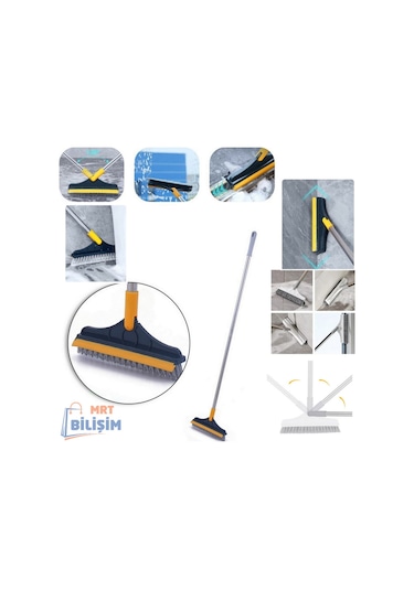 Mrtbilisim Uzun Saplı Silecek Sert Kıl Pencere Silecek Sihirli Zemin Paspası Banyo Küveti Mutfak Fı