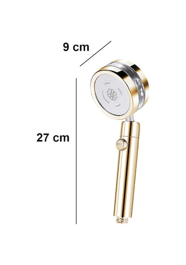 Mufunye Yüksek Basınçlı El Duşu, 360 Dönebilen, Su Tasarruflu, Abs Malzeme, Turbo Tasarım, Bakır Ve Pas Özgü, Ev/rv Uyumlu Diğer