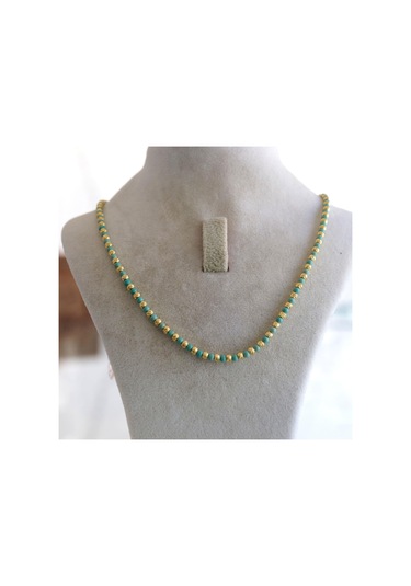 Pigado 925 Ayar Gümüş Dorika Ve Firuze Doğaltaş Kolye Gümüş