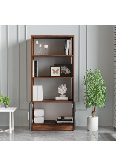 Robinhome Robin Home Verona D Ofis Kitaplık Barok- Gri