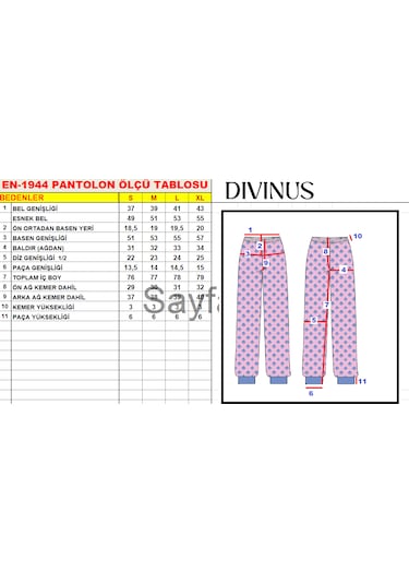 Divinus Ayıcık Desenli Patlı Pembe Kadın Pijama Takımı Pembe