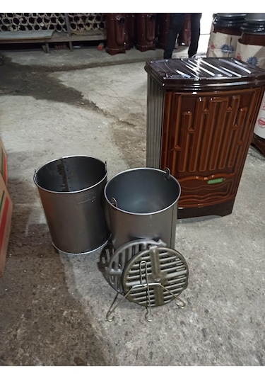 Alttan Havalı Kovalı Uyuyan Soba-Kömür Sobası-Odun Sobası Kovalı N11.39