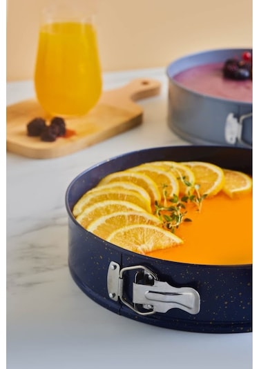 Karaca  Süper 2'li Kek Kalıbı Seti Lacivert Gri 28/24 cm