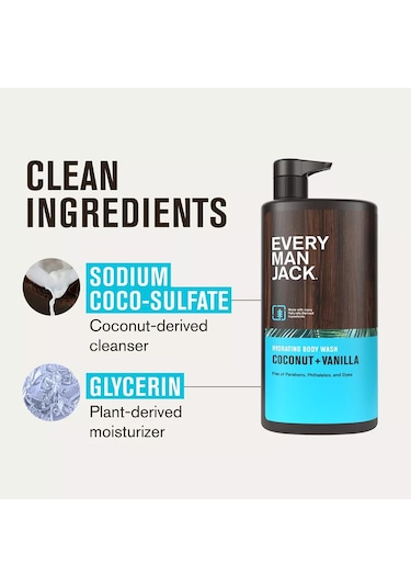 Every Man Jack Coconut + Vanilla Nemlendirici Duş Jeli 710ml Diğer
