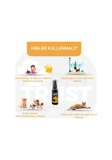 Pettrust Herbal Pet Care Kedi ve Köpekler İçin Vitamin-d Takviyesi