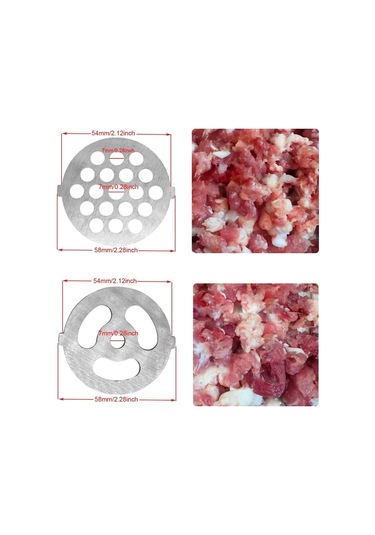 Geeksen Gıda Minyatörü Ve Et Kesme Aleti Aksesuarı İçin Paslanmaz Çelik Et Dilimleme Diskleri 5 Adet Gümüş