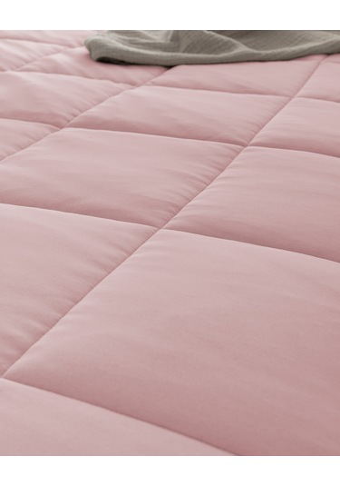 Madame Coco İlus Bambu Tek Kişilik Comforter Set - Pudra Pudra
