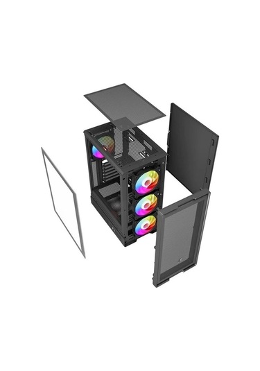 Powerboost  2-JBST-PBA601B 600W 80+ Mid Tower Oyuncu Bilgisayar Kasası