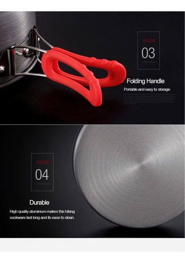 Alocs 3 4 Kişilik Tencere Tava Seti Loveluke Gurme Serisi Çok Renkli