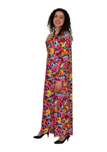 Kadın Uzun Kol Likralı Viskon Elbise Bgl-st04673 Kırmızı