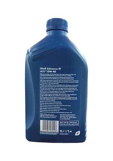 Shell Advance Ax7 4t 10W-40 1 L - 4 Zamanlı Motosiklet Motor Yağ