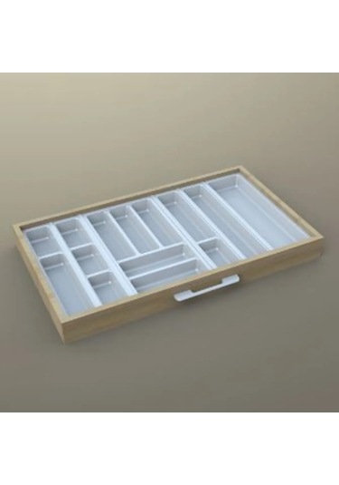 Mutfak Çekmece Içi Kaşıklık 84 Cm X 48 Cm (yanlar Ve Boydan 3,5 Cm Kesilebilir)-beyaz