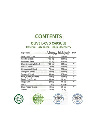 Gökçek Şifa Zeytin L-KVD (Olive L-Kvd Capsule) 60 Kapsül