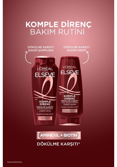 ELSEVE Komple Direnç Dökülme Karşıtı Şampuan 300 ml 3'lü Set