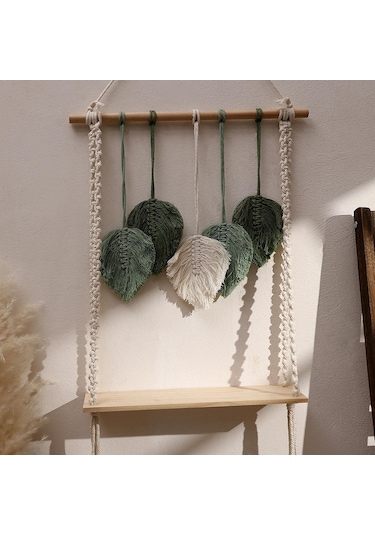 Homyl Duvar Yaprak Asılı Goblen Raf Saçak Oturma Odaları