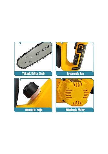 Millian MLN-12D Şarjlı Çift Akülü Dal Budama Makinesi