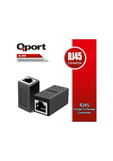 Qport Q-j6d Cat6 Rj45 Dişi Dişi Ara Konnektör