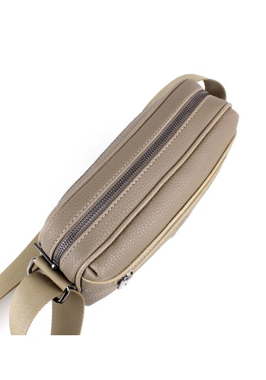 Erkek Vizon Ayarlanabilir Omuz Askılı Çapraz Omuz Çantası Vizon