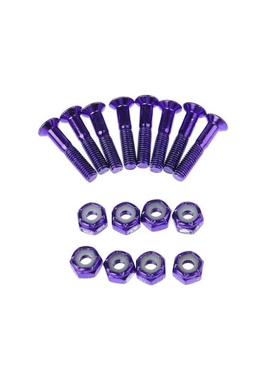 Pazly Suntek 8 Adet Yedek Longboard Kaykay Kamyon Donanım Seti - Mor Mor