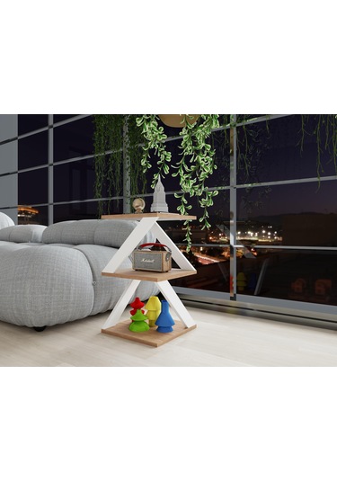 Bubon Yan Sehpa Marbellakiraz-beyaz Renk