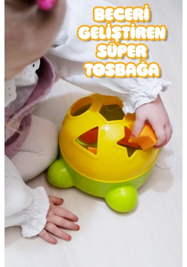 Bul-tak Oyunu Duyusal Kaplumbağa Zeka Eğitici Geometrik Şekiller Bulmaca Bebek Oyuncak 4159
