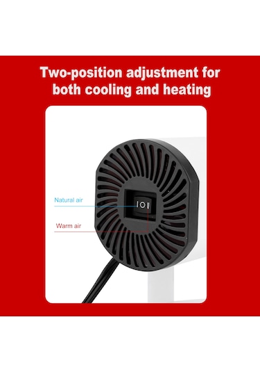 Araba Isıtıcısı 12v/150W Kış Isıtıcısı Araba Buz Çözücü Katlanabilir 360 Dönebilen Elektrikli Isıtıcı