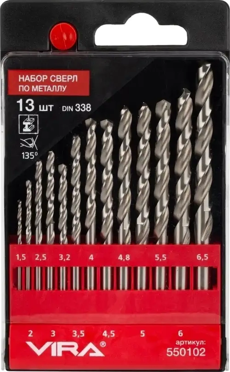 Vıra Metal İçin 13 Parçalı Matkap Seti 1,5-6,5 Mm W4 8400066