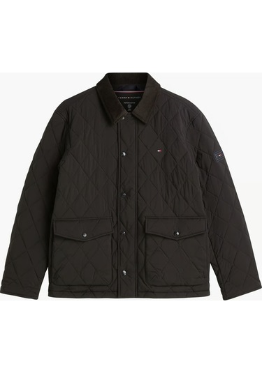 Tommy Hilfiger Dıamond Quılted Jacket Erkek Siyah Mont - Mw0mw41768
