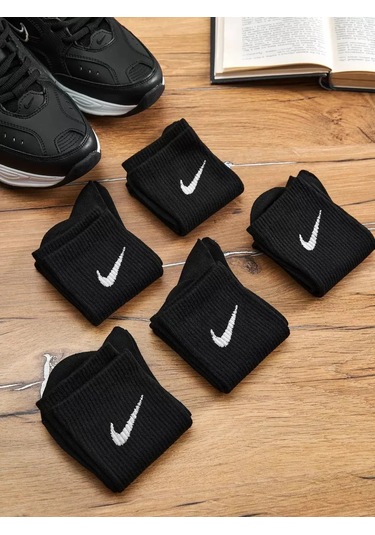 Arosgu Yüksek Çoraplar 5 Çift Set 452788906 Siyah