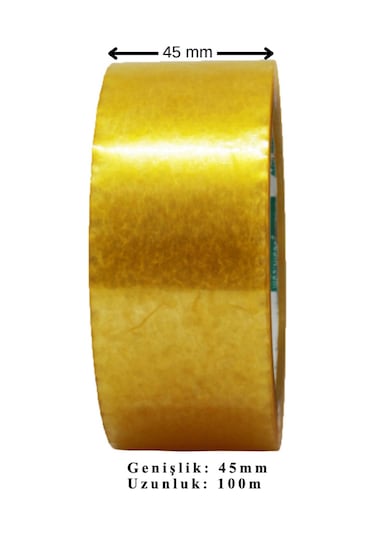 Nuga Tekli Şeffaf Koli Bandı 45 Mm * 100 Metre Akrilik (1 Adet)