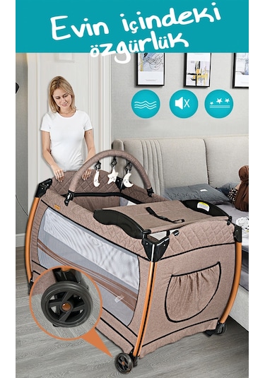 Baby Home 600 Nanny Bebek Oyun Parkı Yatak + Sünger Yatak