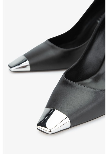 Valmenti Zimzy Kadın Siyah Hakiki Deri Topuklu Ayakkabı 613 27595 Bn Ayk Y24 Siyah