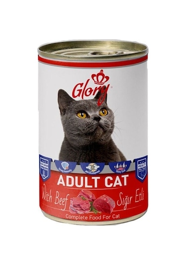 12x400 Gram Glory Parça Etli Karışık Kedi Konservesi