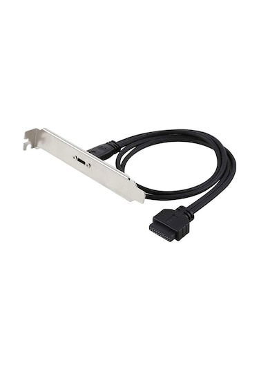 Usb3.0 Anakart 20 Pin Dişi To Type C Breketi 19 Pin -type C Çevirici