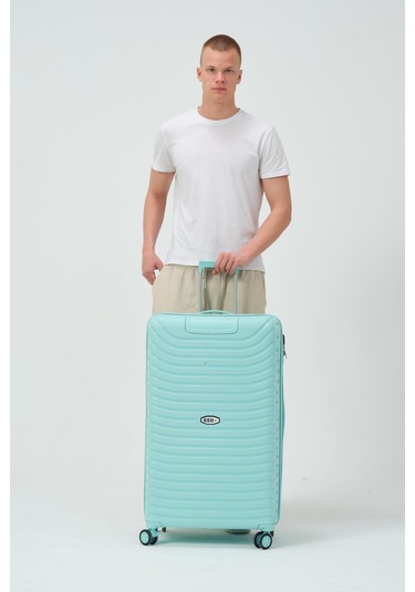Keo-plus Turkuaz Büyük Boy Silikon Kırılmaz Pp Valiz Turkuaz