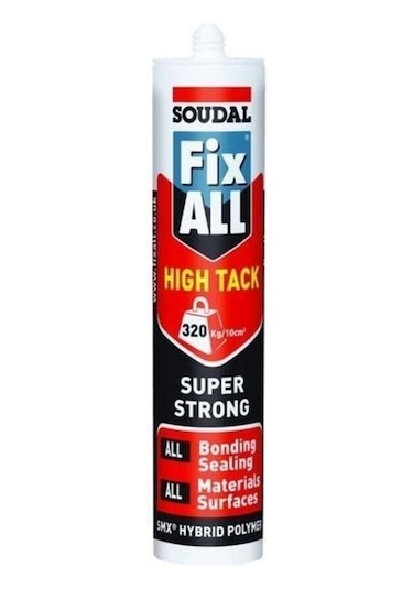 Soudal Fixall High Tack Montaj Silikonu Korniş Yapıştırıcı Beyaz 290 ML