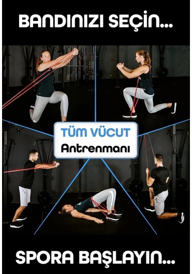 15 Kg Kırmızı Barfiks Direnç Bandı Orta Sert Kas Geliştirme Pilates Fitness Lastiği Kırmızı