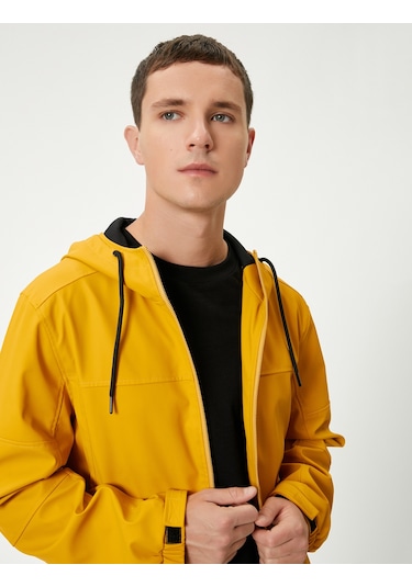 Koton Mevsimlik Ceket Slim Fit Fermuarlı Sarı 5wam20065hw Sarı