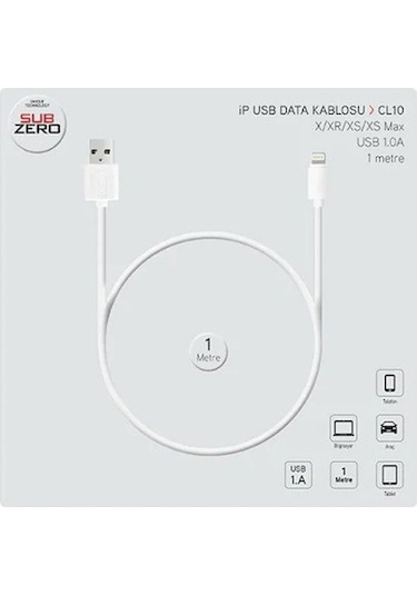 Subzero Cl10 Apple iPhone Uyumlu Şarj / Data Kablosu